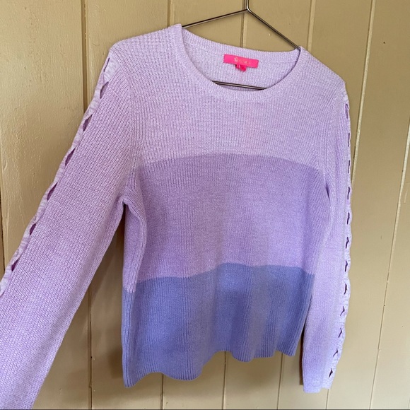 Lilly Pulitzer Cortina Sweater Periwinkle Purple Marled Ombré - Picture 6 of 8